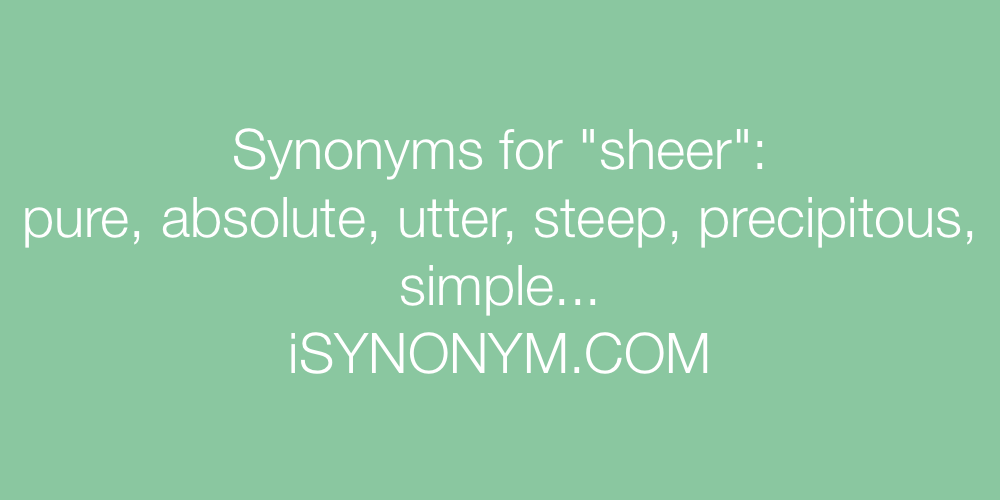 Synonyms sheer