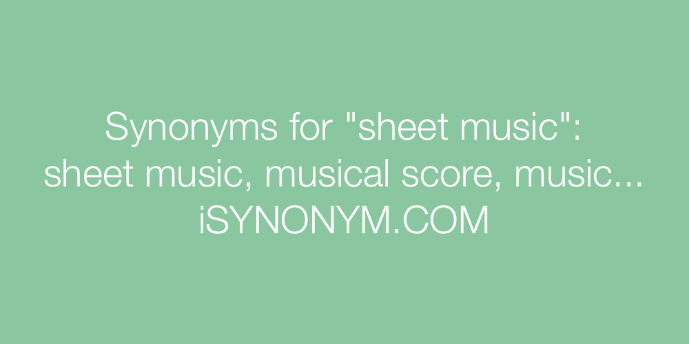 Synonyms sheet music