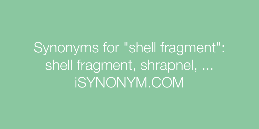 Synonyms shell fragment