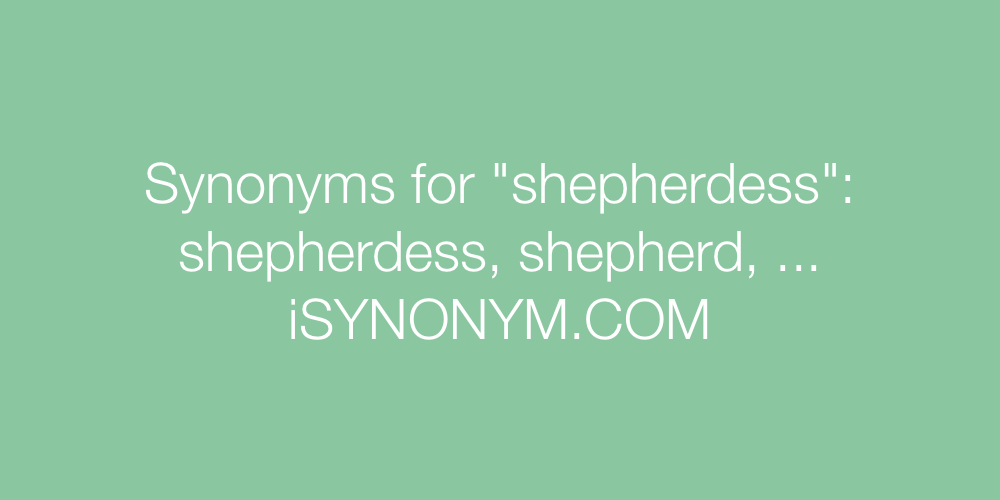 Synonyms shepherdess