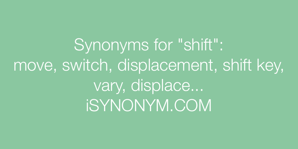 Synonyms shift