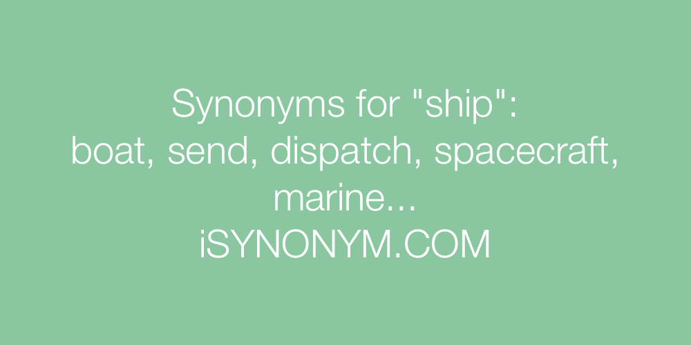 Synonyms ship