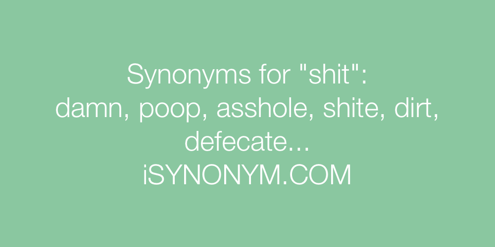 Synonyms shit
