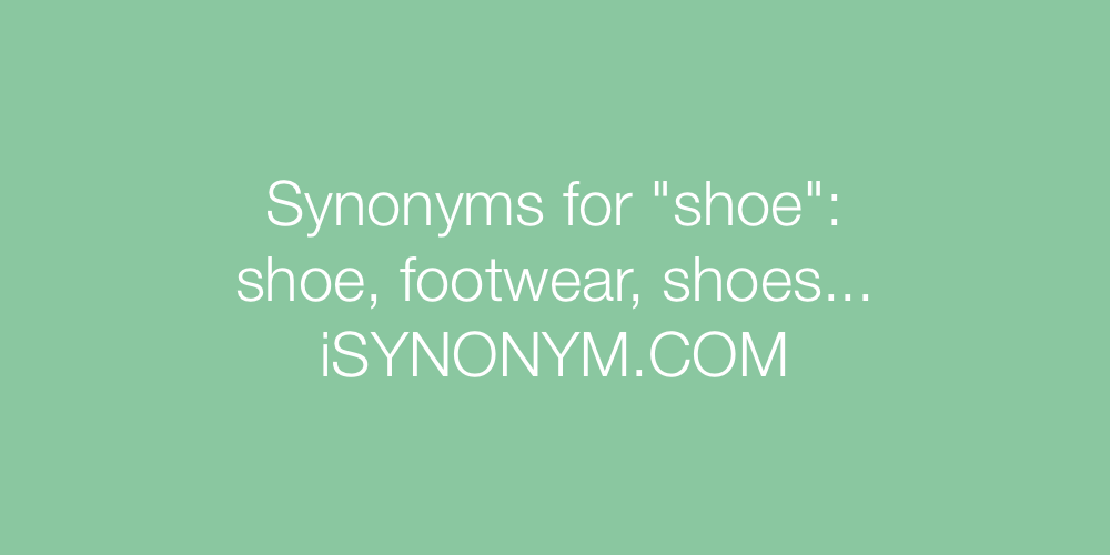 Synonyms shoe