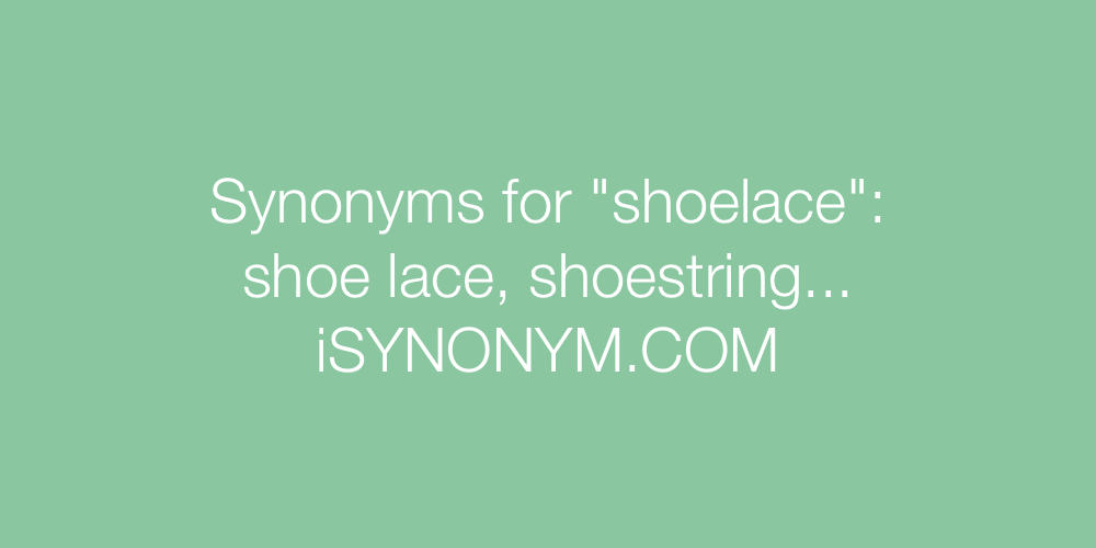 Synonyms shoelace
