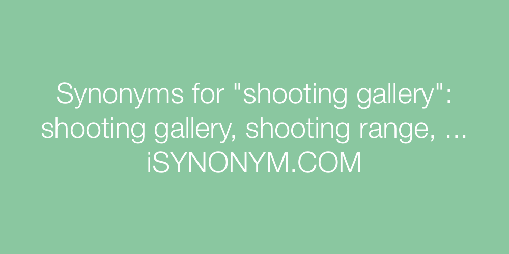 Synonyms shooting gallery