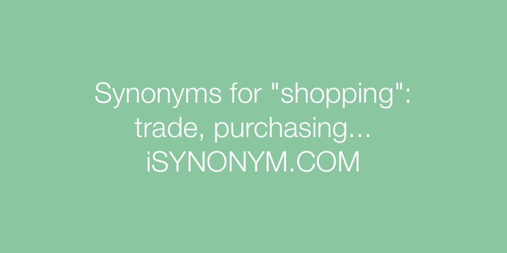 Synonyms shopping