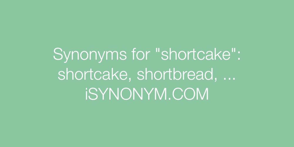 Synonyms shortcake