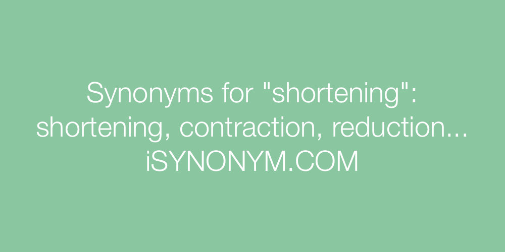 Synonyms shortening
