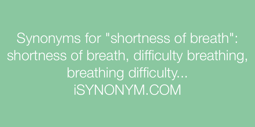 Synonyms shortness of breath