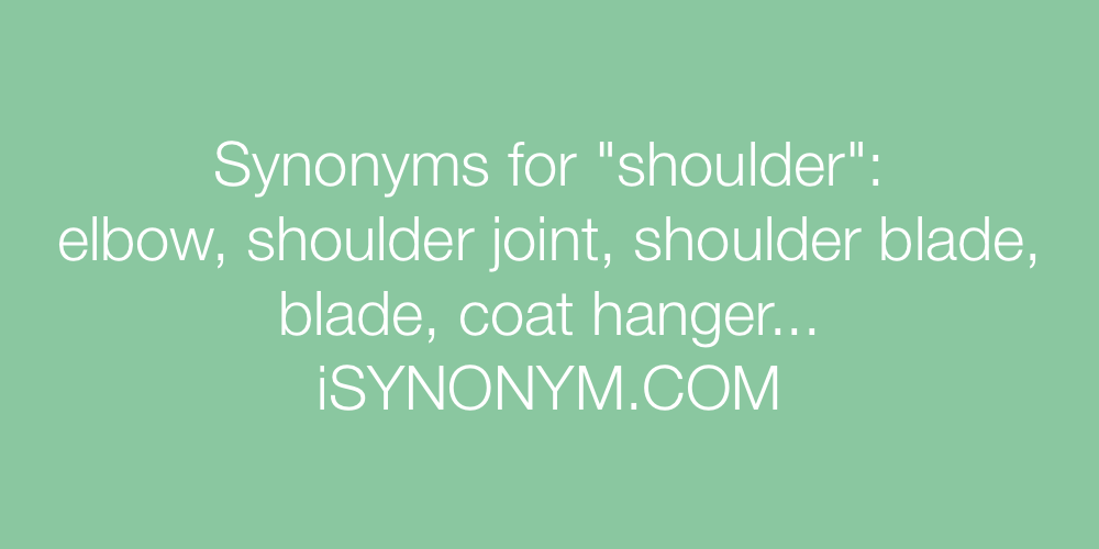 Synonyms shoulder