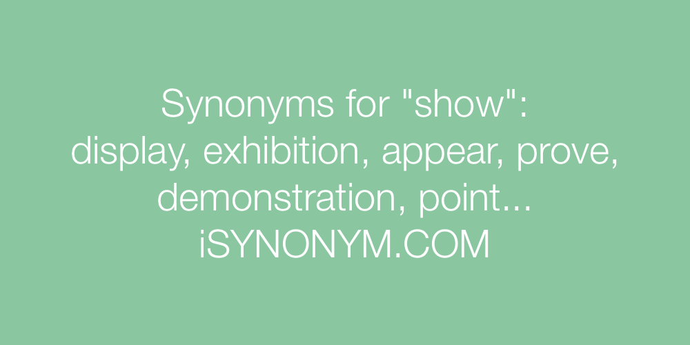 Synonyms show