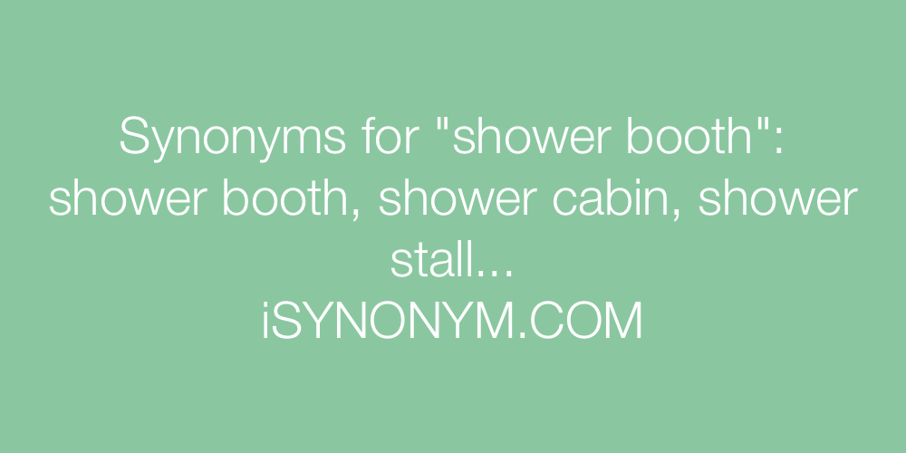 Synonyms shower booth