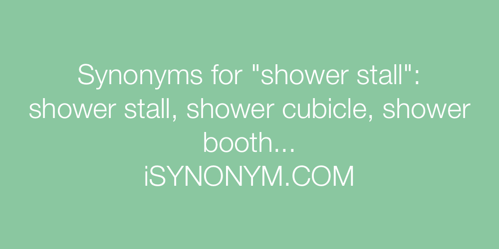 Synonyms shower stall