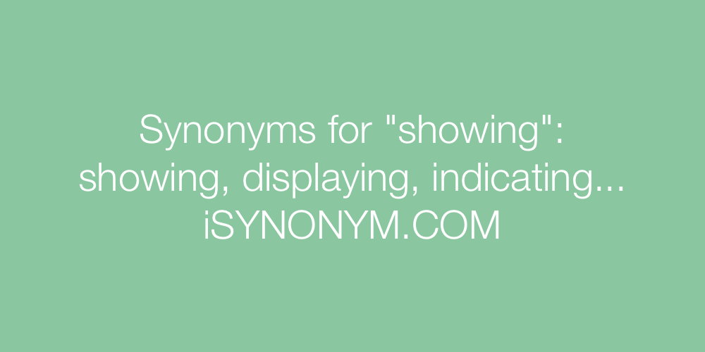 Synonyms showing