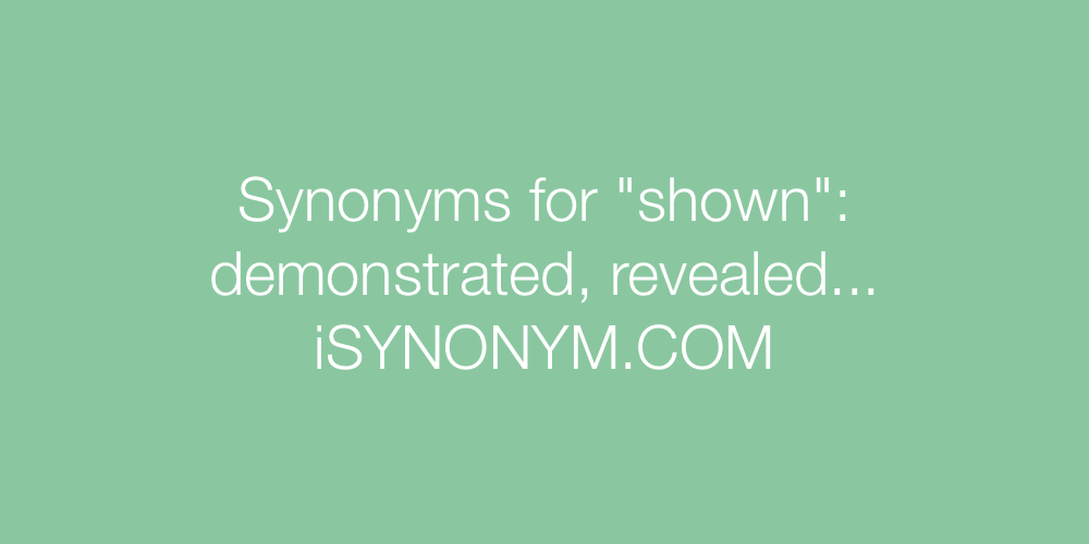 Synonyms shown