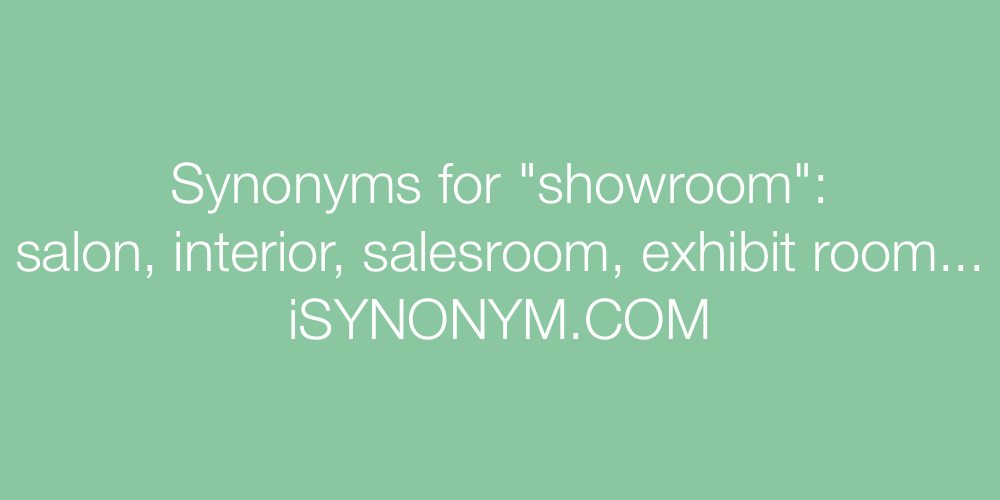 Synonyms showroom