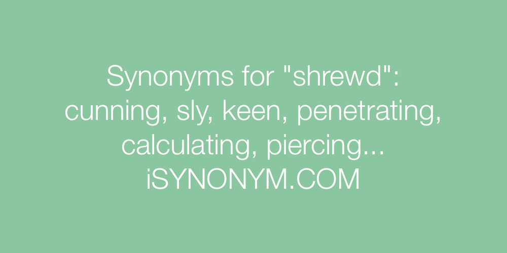 Synonyms shrewd