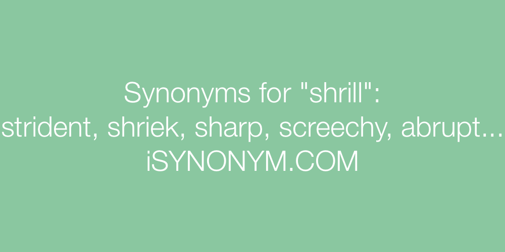 Synonyms shrill