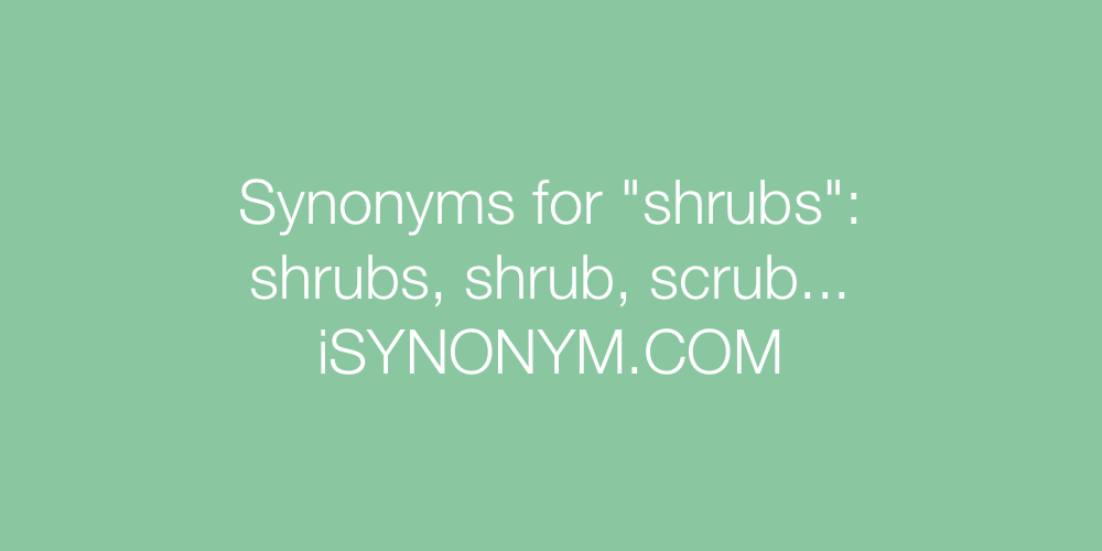 Synonyms shrubs