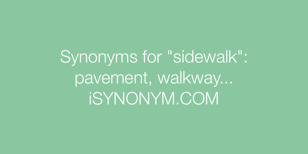 Synonyms sidewalk