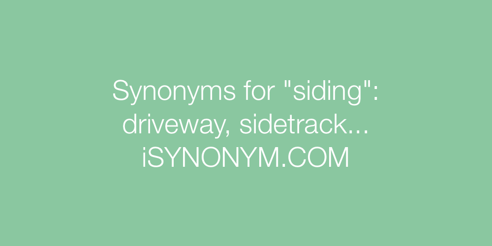 Synonyms siding