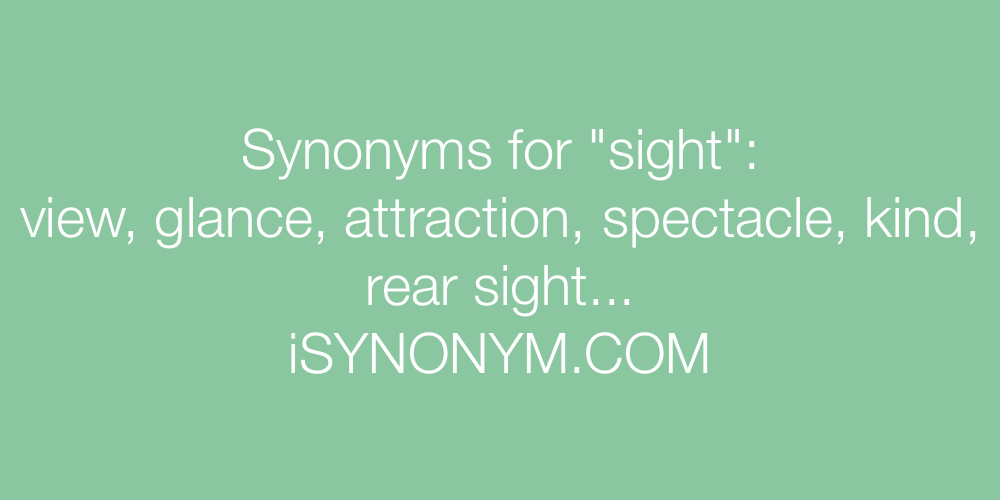 Synonyms sight