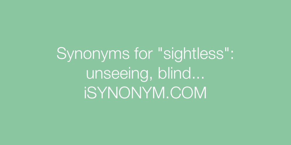 Synonyms sightless