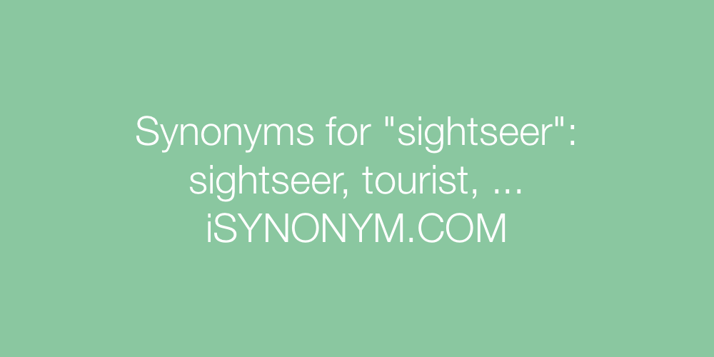 Synonyms sightseer