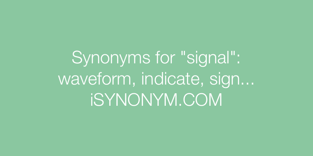 Synonyms signal