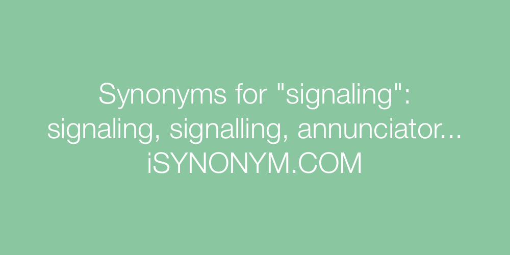 Synonyms signaling
