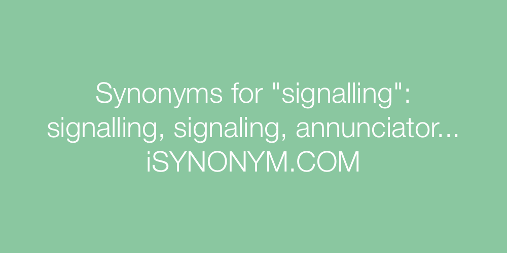 Synonyms signalling