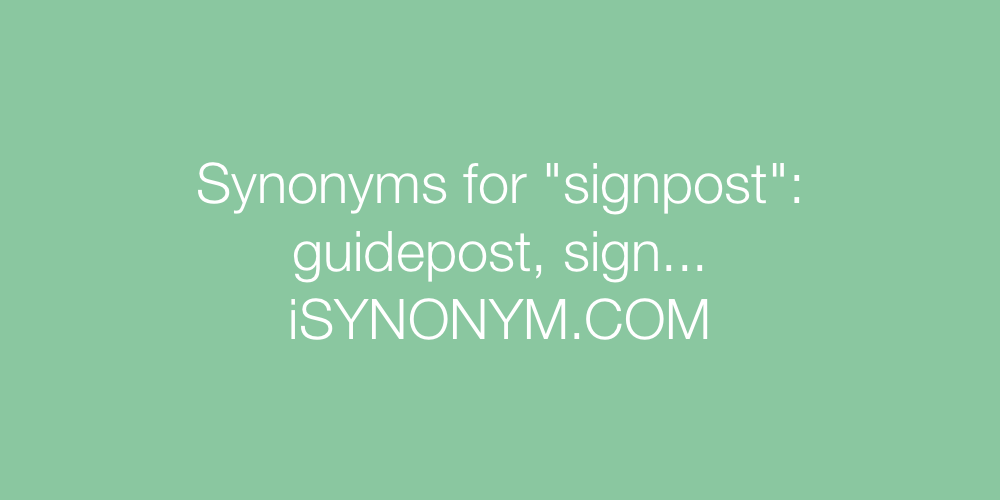 Synonyms signpost