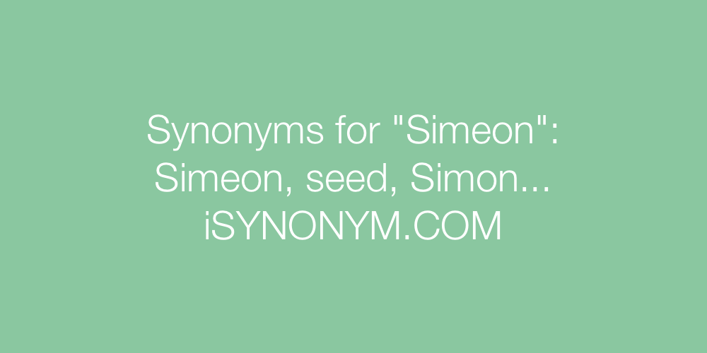 Synonyms Simeon