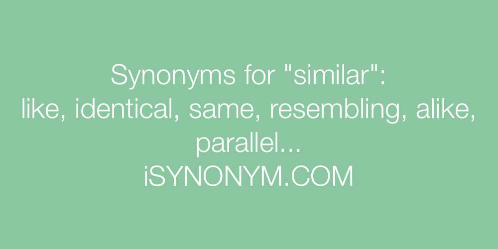 Synonyms similar