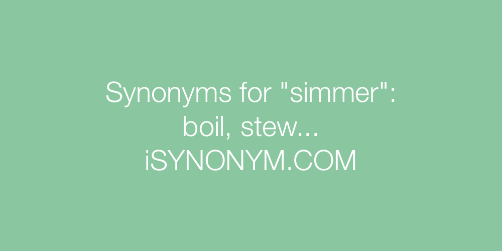 Synonyms simmer