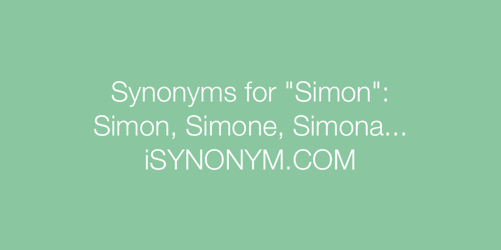 Synonyms Simon