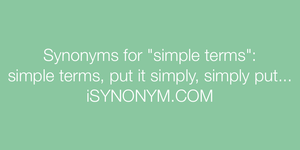Synonyms simple terms