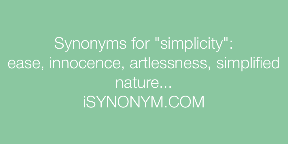 Synonyms simplicity