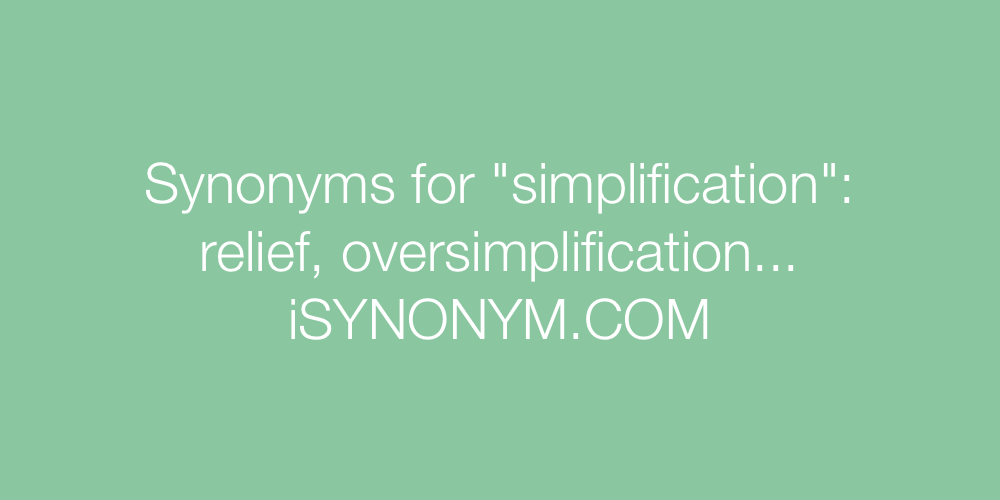 Synonyms simplification
