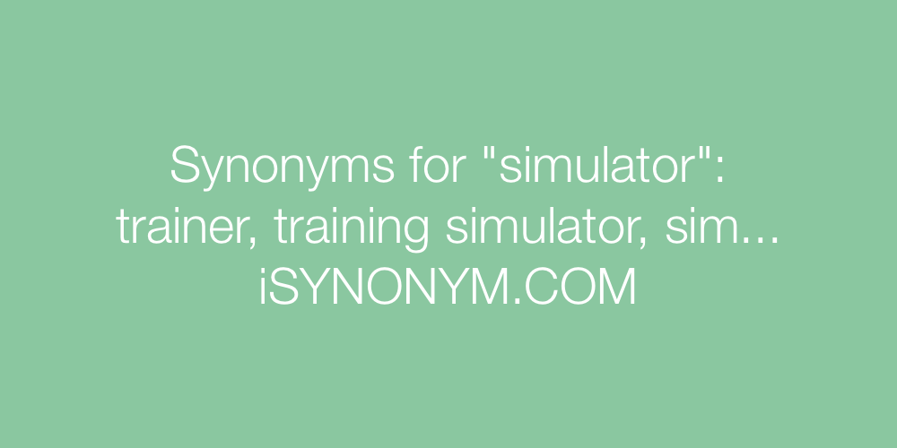 Synonyms simulator