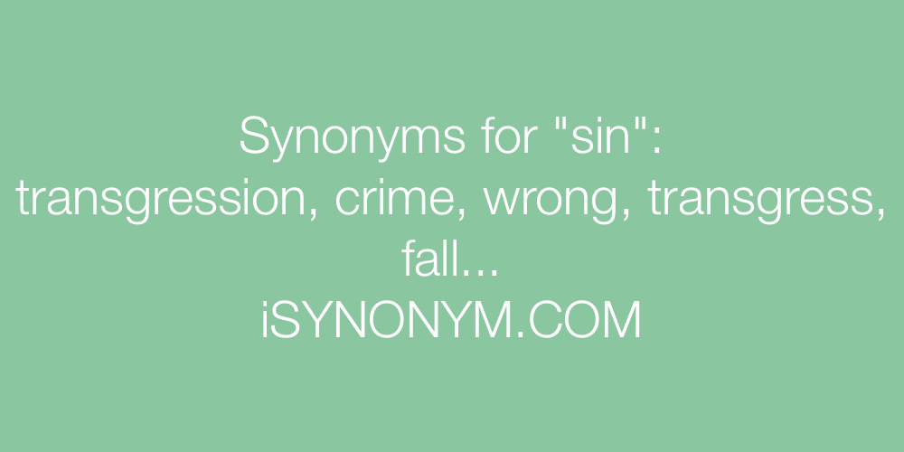 Synonyms sin
