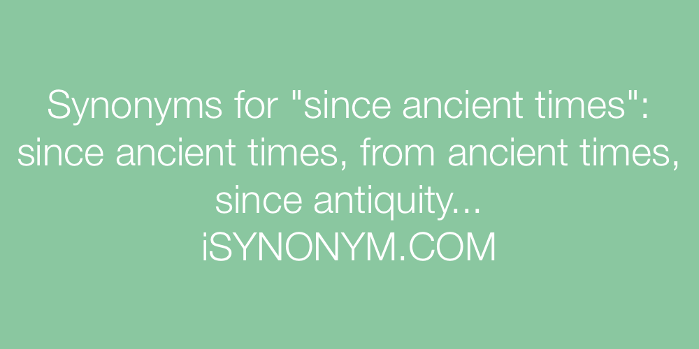 Synonyms since ancient times