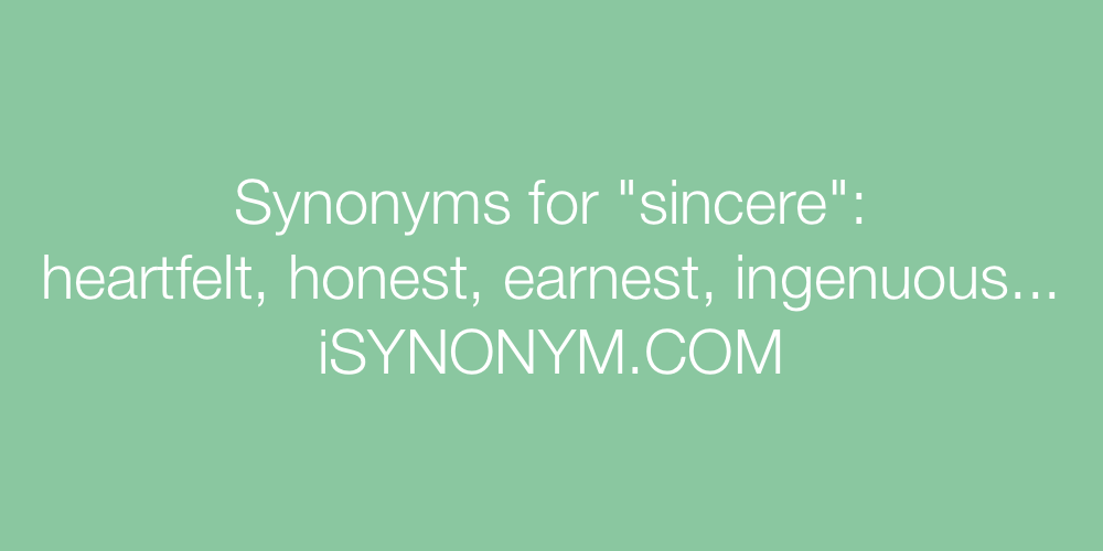 Synonyms sincere