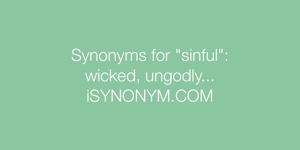 Synonyms sinful