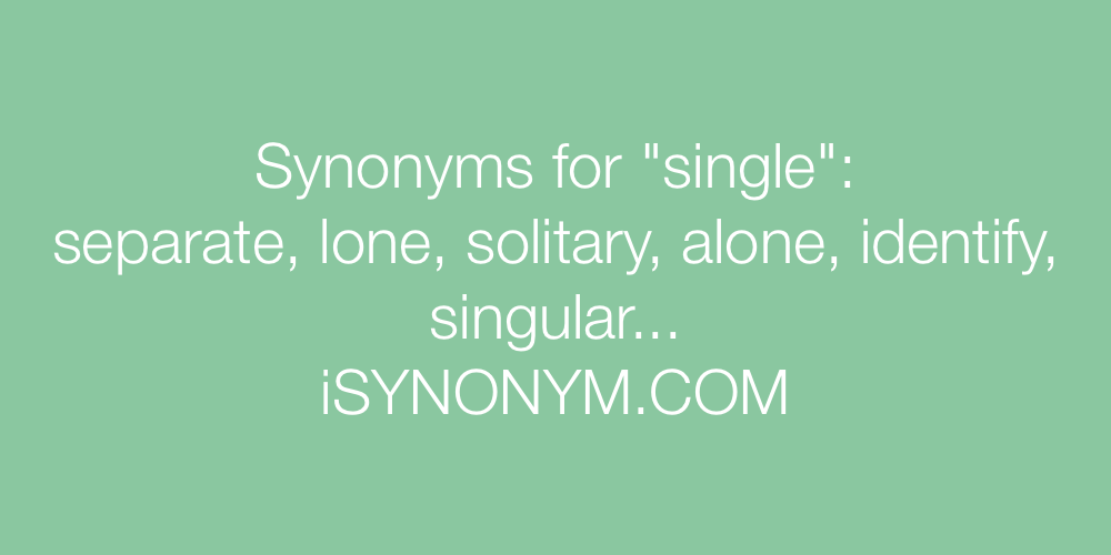 Synonyms single