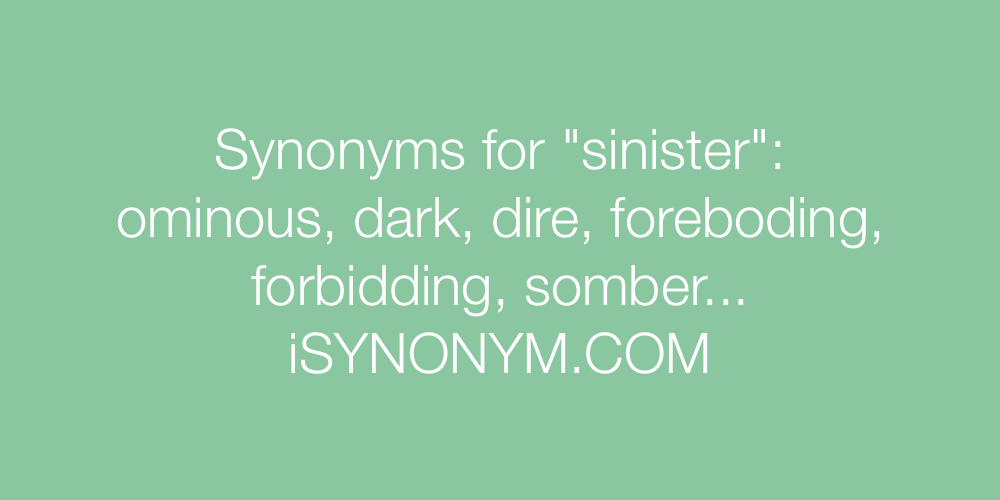 Synonyms sinister