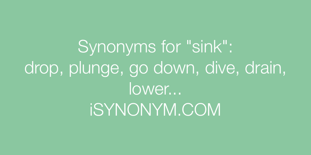 Synonyms sink
