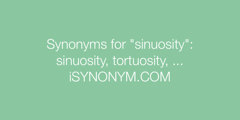 Synonyms sinuosity