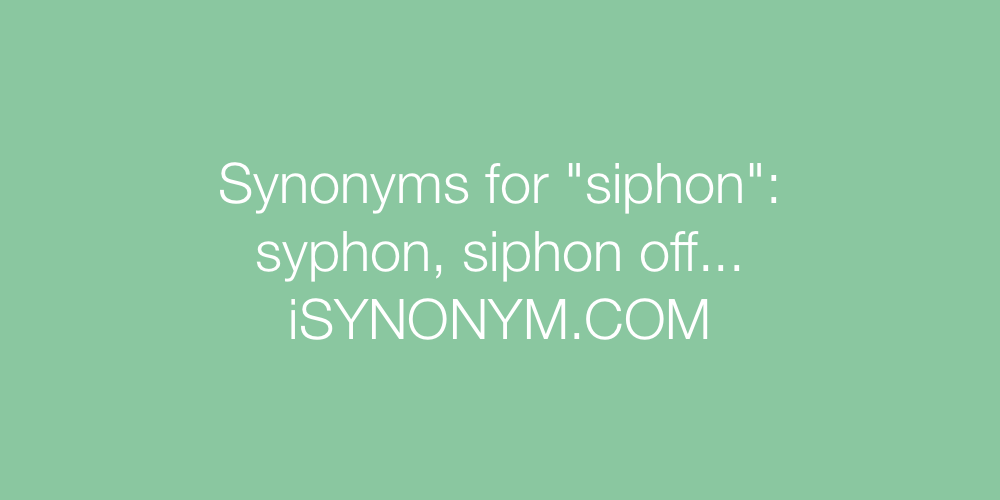 Synonyms siphon